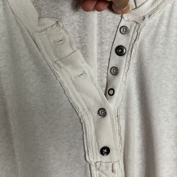 NWOT Free People Heritage Henley, Medium, White, OB1281381 - Picture 8 of 14